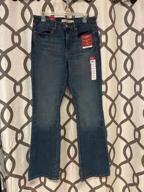 Levi's NEW Woman Blue Flare Jeans Levi Strauss 10M mid rise boot cut